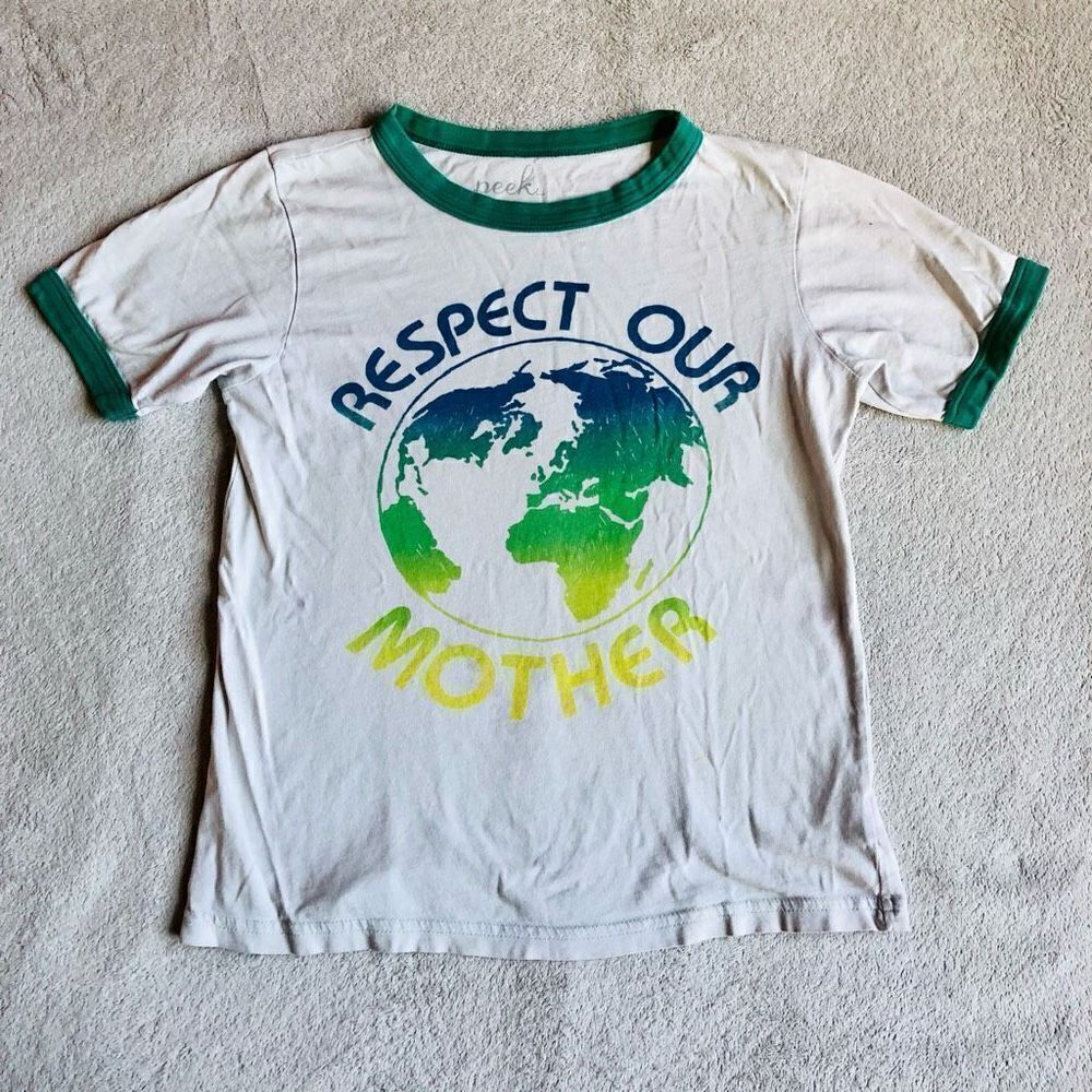 Peek Kids Respect Our Mother Earth Graphic Short Sleeved T-Shirt